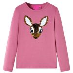 Tricou pentru copii cu mâneci lungi roz zmeură 104 GartenMobel Dekor