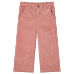 Pantaloni pentru copii din velur, roz antichizat, 116 GartenMobel Dekor