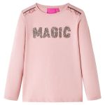 Tricou de copii cu mâneci lungi roz deschis 116 GartenMobel Dekor