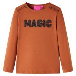 Tricou pentru copii cu mâneci lungi, coniac, 92 GartenMobel Dekor