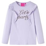 Tricou pentru copii cu mâneci lungi, lila, 116 GartenMobel Dekor