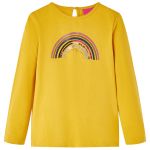 Tricou pentru copii cu mâneci lungi, ocru, 140 GartenMobel Dekor