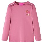 Tricou pentru copii cu mâneci lungi, zmeuriu, 104 GartenMobel Dekor