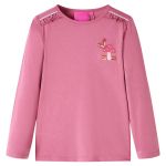 Tricou pentru copii cu mâneci lungi, zmeuriu, 116 GartenMobel Dekor