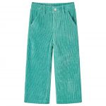 Pantaloni de copii din velur, verde mentă, 116 GartenMobel Dekor