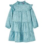 Rochie pentru copii cu mâneci lungi, albastru, 128 GartenMobel Dekor