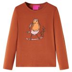Tricou pentru copii cu mâneci lungi, coniac, 104 GartenMobel Dekor