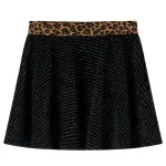 Fusta de copii cu talie tip leopard, negru, 116 GartenMobel Dekor