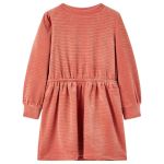 Rochie pentru copii cu mâneci lungi, roz mediu, 104 GartenMobel Dekor