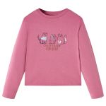 Tricou pentru copii cu mâneci lungi, zmeuriu, 116 GartenMobel Dekor