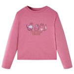 Tricou pentru copii cu mâneci lungi, zmeuriu, 128 GartenMobel Dekor