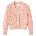 Cardigan pentru copii tricotat roz combinat 92 GartenMobel Dekor