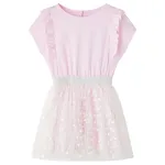 Rochie copii volane, roz deschis, 116 GartenMobel Dekor