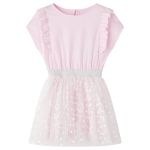 Rochie copii volane, roz deschis, 140 GartenMobel Dekor