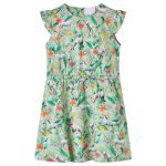 Rochie copii cu mâneci largi kaki deschis 140 GartenMobel Dekor