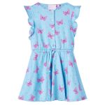Rochie de copii cu nasturi fără mâneci, albastru 140 GartenMobel Dekor