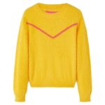 Pulover pentru copii tricotat, ocru închis, 116 GartenMobel Dekor