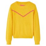 Pulover pentru copii tricotat, ocru închis, 140 GartenMobel Dekor