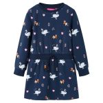 Rochie cu mâneci lungi pentru copii, bleumarin, 140 GartenMobel Dekor