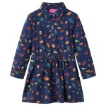 Rochie cu mâneci lungi pentru copii, bleumarin, 140 GartenMobel Dekor