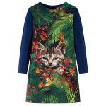 Rochie pentru copii cu mâneci lungi, bleumarin, 116 GartenMobel Dekor