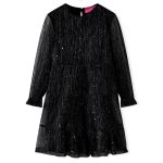 Rochie pentru copii cu mâneci lungi, negru, 116 GartenMobel Dekor