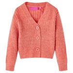 Cardigan pentru copii tricotat, roz mediu, 116 GartenMobel Dekor