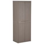 Dulap de depozitare grădină, maro, 65x45x172 cm PP aspect lemn GartenMobel Dekor