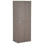 Dulap de depozitare grădină, maro, 65x45x172 cm PP aspect lemn GartenMobel Dekor