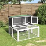 Cușcă pentru iepuri, gri, 102x90x84,5 cm, lemn masiv de pin GartenMobel Dekor
