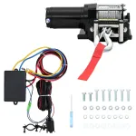 Vinci electric 12 V/1360 kg cu placă de montaj a scripetelui GartenMobel Dekor