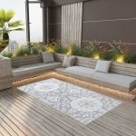 Covor de exterior, ARAKIL gri deschis, 80x150 cm, PP GartenMobel Dekor