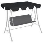 Copertină de rezervă leagăn grădină, negru, 150/130x105/70 cm GartenMobel Dekor