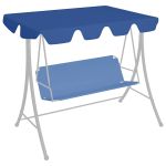 Copertină de rezervă leagăn grădină albastru 150/130x105/70 cm GartenMobel Dekor