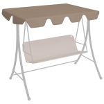 Copertină de rezervă leagăn grădină gri taupe 150/130x105/70 cm GartenMobel Dekor