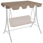 Copertină de rezervă leagăn grădină gri taupe 188/168x145/110cm GartenMobel Dekor