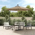 Pânză de schimb umbrelă de soare, gri taupe, 300 cm GartenMobel Dekor