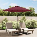 Pânză de schimb umbrelă de soare de exterior roșu bordo 300 cm GartenMobel Dekor