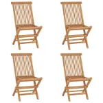 Scaune de grădină pliabile, 4 buc., lemn masiv de tec GartenMobel Dekor