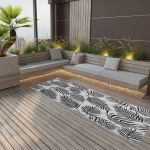 Covor de exterior, ARAKIL negru, 80x250 cm GartenMobel Dekor
