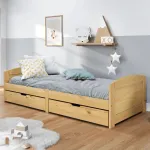 Pat de zi cu 2 sertare "IRUN", 90x200 cm, lemn masiv pin GartenMobel Dekor