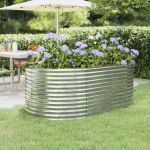 Strat înălțat grădină 175x100x68 cm oțel vopsit electrostatic GartenMobel Dekor