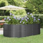 Strat înălțat grădină antracit, oțel vopsit electrostatic GartenMobel Dekor