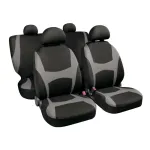 Huse scaun Capri stretch-fit 8buc - Negru/Gri Garage AutoRide