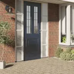 Folii fereastră, design sablat cu dungi, PVC GartenMobel Dekor