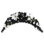 Arcadă de Crăciun cu lumini LED, negru, 90 cm, PVC GartenMobel Dekor