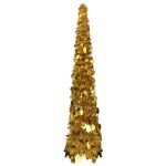 Pom de Crăciun artificial tip pop-up, auriu, 120 cm, PET GartenMobel Dekor