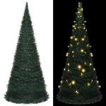 Brad șnur de Crăciun artificial pop-up pre-iluminat verde 210cm GartenMobel Dekor