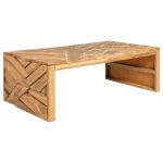 Măsuță de cafea, 110x35x38 cm, lemn masiv de tec erodat GartenMobel Dekor
