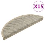 Covorașe scări autoadezive 15 buc. verde 56x17x3cm aspect sisal GartenMobel Dekor